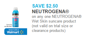 NEUTROGENA Wet Skin Suncare Just $5.47 at Walmart!