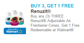 Renuzit Adjustable Air Freshener Cones Just $.71 at Walmart! 