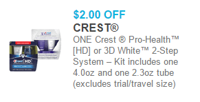 Crest  Pro-Health  [HD] 2-Step System Just $10.96 at Walmart! 