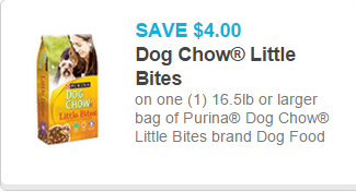New High Dollar Printable Coupon for Purina Dog Chow Little Bites!