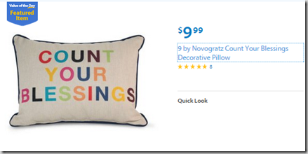 Walmart Values of the Day: Augason Farms Emergency Food for $45 or Decorative Pillow for $9.99! Walmart Values of the Day: Augason Farms Emergency Food for $45 or Decorative Pillow for $9.99!