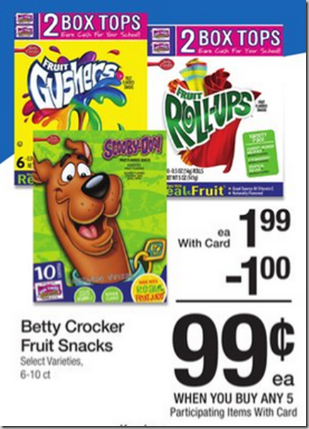 Walmart Price Match Deal: Betty Crocker Fruit Snacks Just $.49!