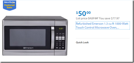 Walmart Values of the Day: 3 Step Ladder for $29 or Emerson Microwave for $50!