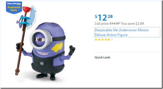 Walmart Value of the Day: Despicable Me Bedding for $29.88 or Minion Action Figure for $12.28! Walmart Value of the Day: Despicable Me Bedding for $29.88 or Minion Action Figure for $12.28!