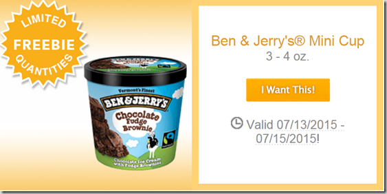 FREE Ben & Jerry&rsquo;s Mini Cup!