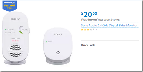 Walmart Values of the Day: Pyrex Glass Bowls are $14 or Sony Baby Monitor for $20!