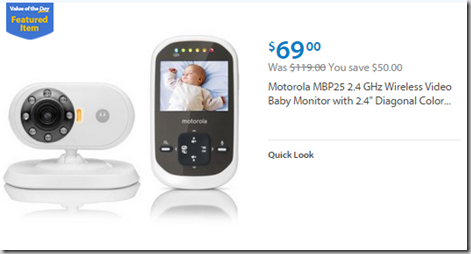 Walmart Values of the Day: Eastsport Backpack for $17 or Motorola Video Baby Monitor for $69!