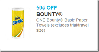 Bounty Basics Paper Towels Just $.07 at Walmart!