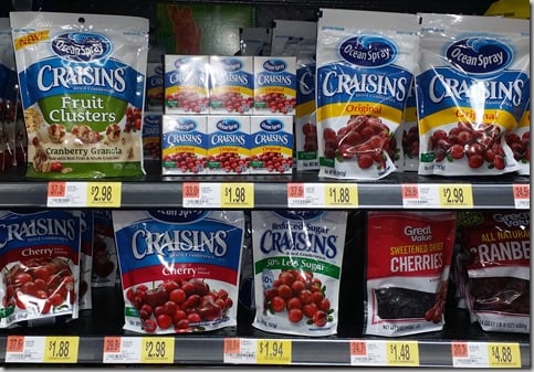Ocean Spray Craisins Just $1.38 at Walmart!