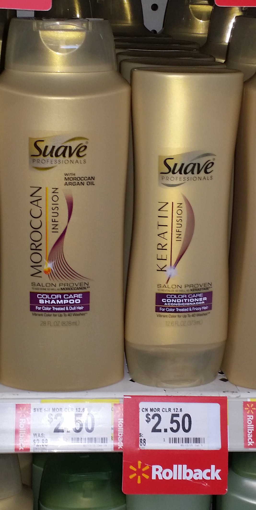 Suave Gold Infusion Shampoo Or Conditioner Just $1.50 at Walmart!
