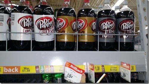 Dr Pepper 2 Liters Just $.13 at Walmart!