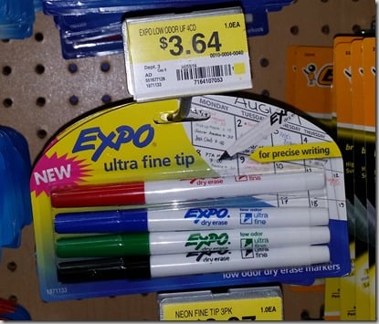 Save $1 on Expo Dry Erase Markers!