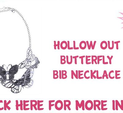 Hollow Out Butterfly Bib Necklace Only $3.72 With FREE Shipping!