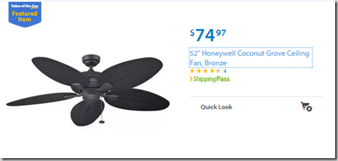 Walmart Values of the Day: RCA 10” Tablet for $129.99 or Honeywell Ceiling Fan for $74.97!