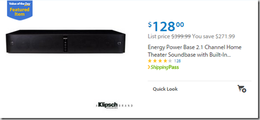 Walmart Values of the Day: Augason Farms Emergency Food for $142.27 or Energy Power Base Speaker for $128! Walmart Values of the Day: Augason Farms Emergency Food for $142.27 or Energy Power Base Speaker for $128!