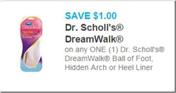 New High Dollar Coupons for Dr Scholl’s DreamWalk Inserts!