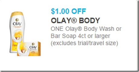 Save $4.50 on Olay Soap and Body wash and Walmart Matchup! Save $4.50 on Olay Soap and Body wash and Walmart Matchup!