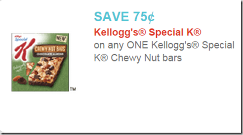 Half Price Kellogg’s Special K Chewy Nut Bars at Walmart!