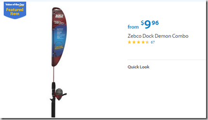Walmart Values of the Day: Zebco Dock Demon for $9.96 or Safavieh Rug for $99.90!