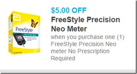 New High Dollar Printable Coupon for Freestyle Precision Neo Meter!