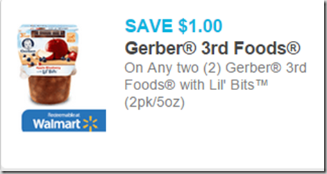 Gerber 3rd Foods Lil’ Bits Just $.88 at Walmart!