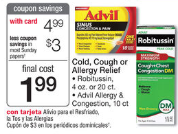 FREE Advil Cold, Cough or Allergy with Overage at Walmart!