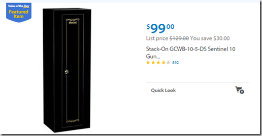 Walmart Value of the Day: Gun Cabinet for $99 or Maternity Cami for $6! Walmart Value of the Day: Gun Cabinet for $99 or Maternity Cami for $6!