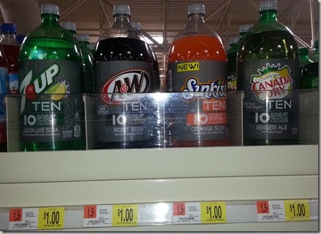 7UP TEN 2 Liters Just $.25 at Walmart!