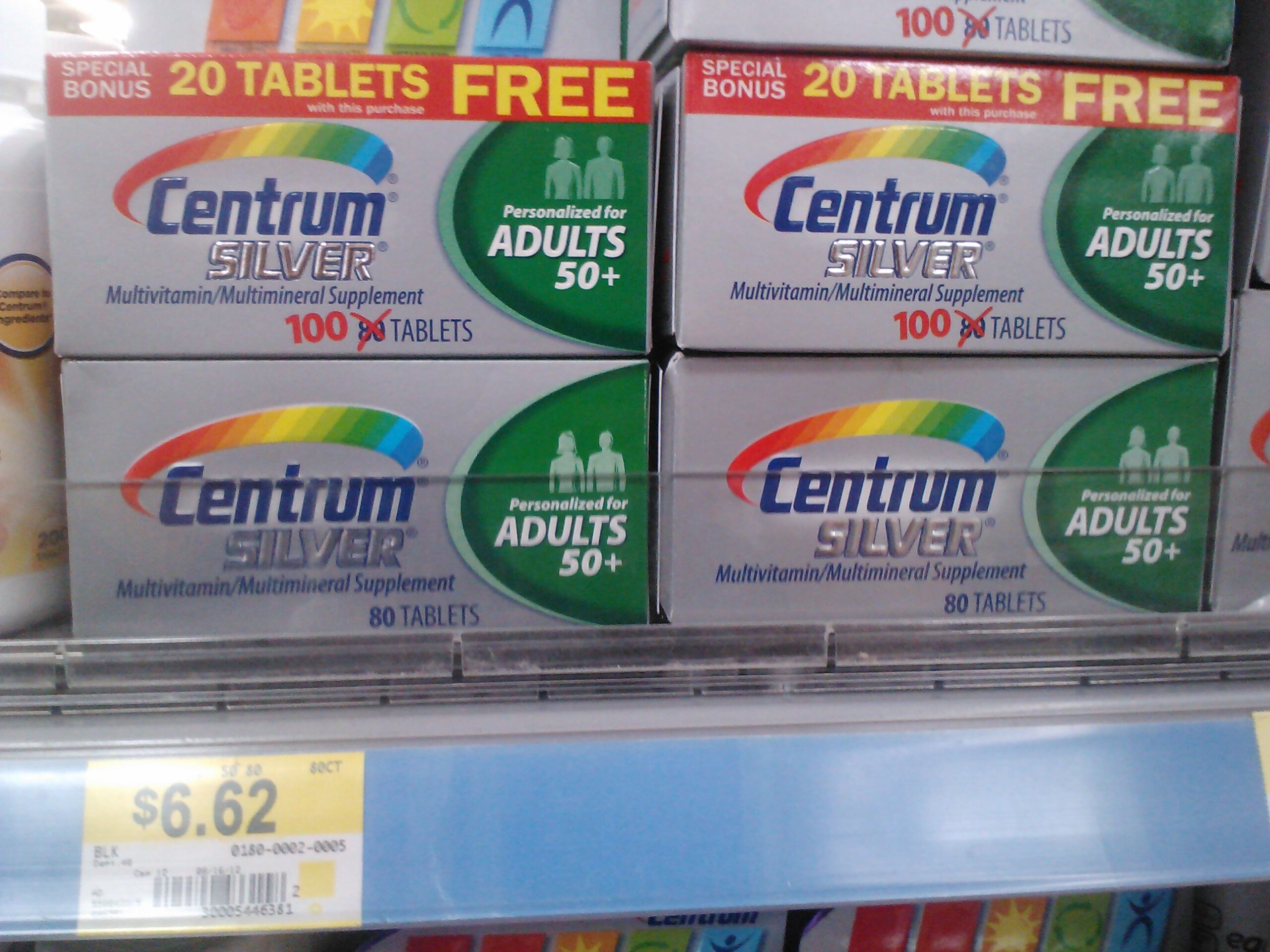 FREE Centrum Vitamins with Overage at Walmart!