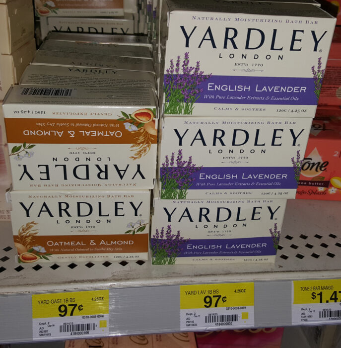 Yardley Bar Soap Just $.72 at Walmart!