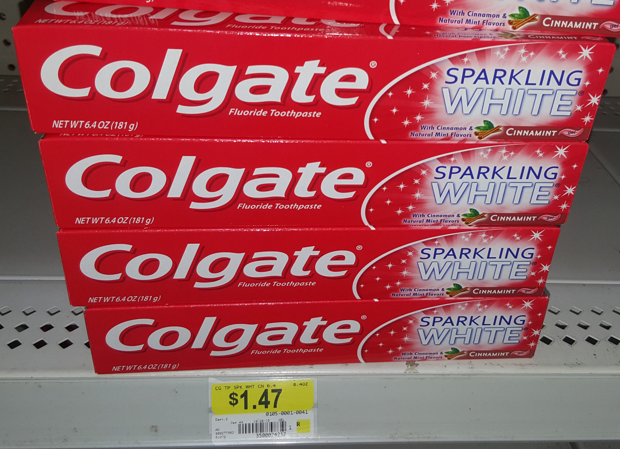 Colgate Toothpaste Just $.97 at Walmart!