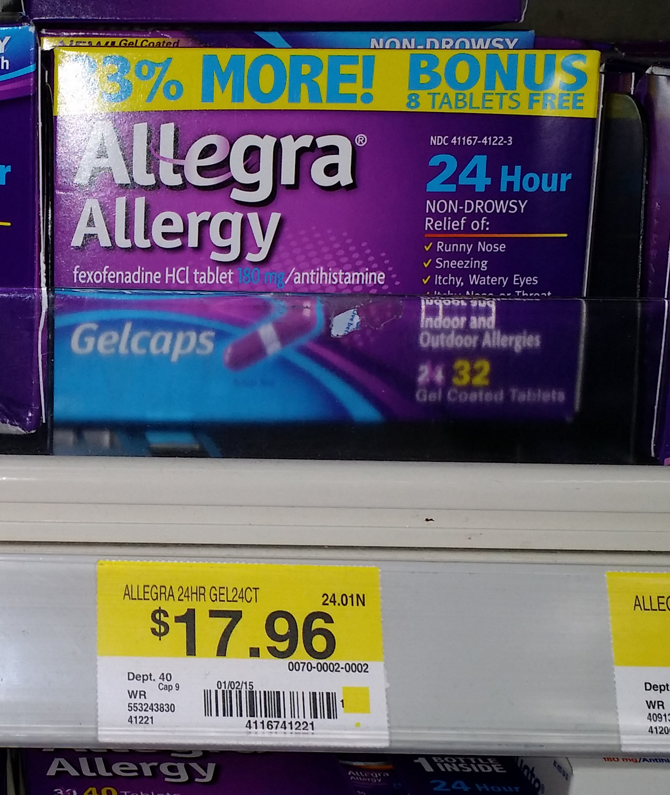 Allegra Allergy Just $11.96 at Walmart!
