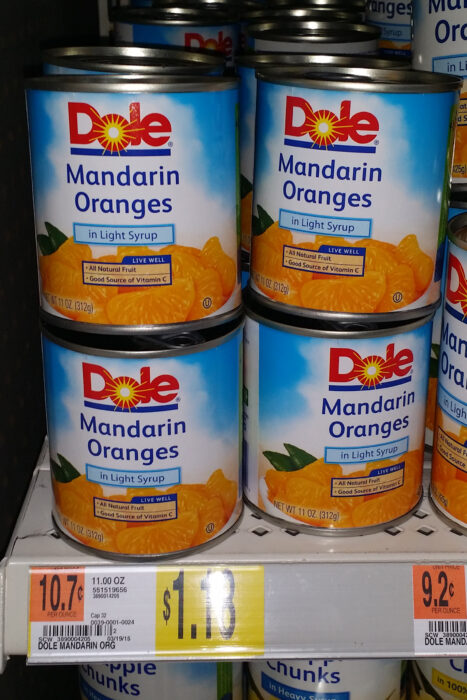 DOLE Mandarin Oranges Just $.78 at Walmart!