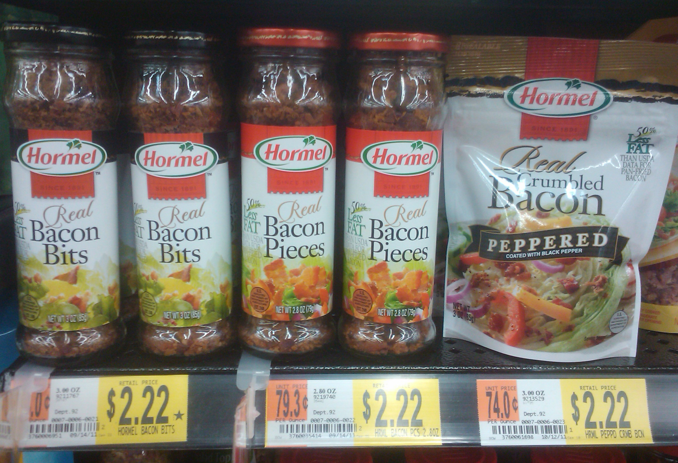 HORMEL Bacon Toppings Just $1.72 at Walmart!