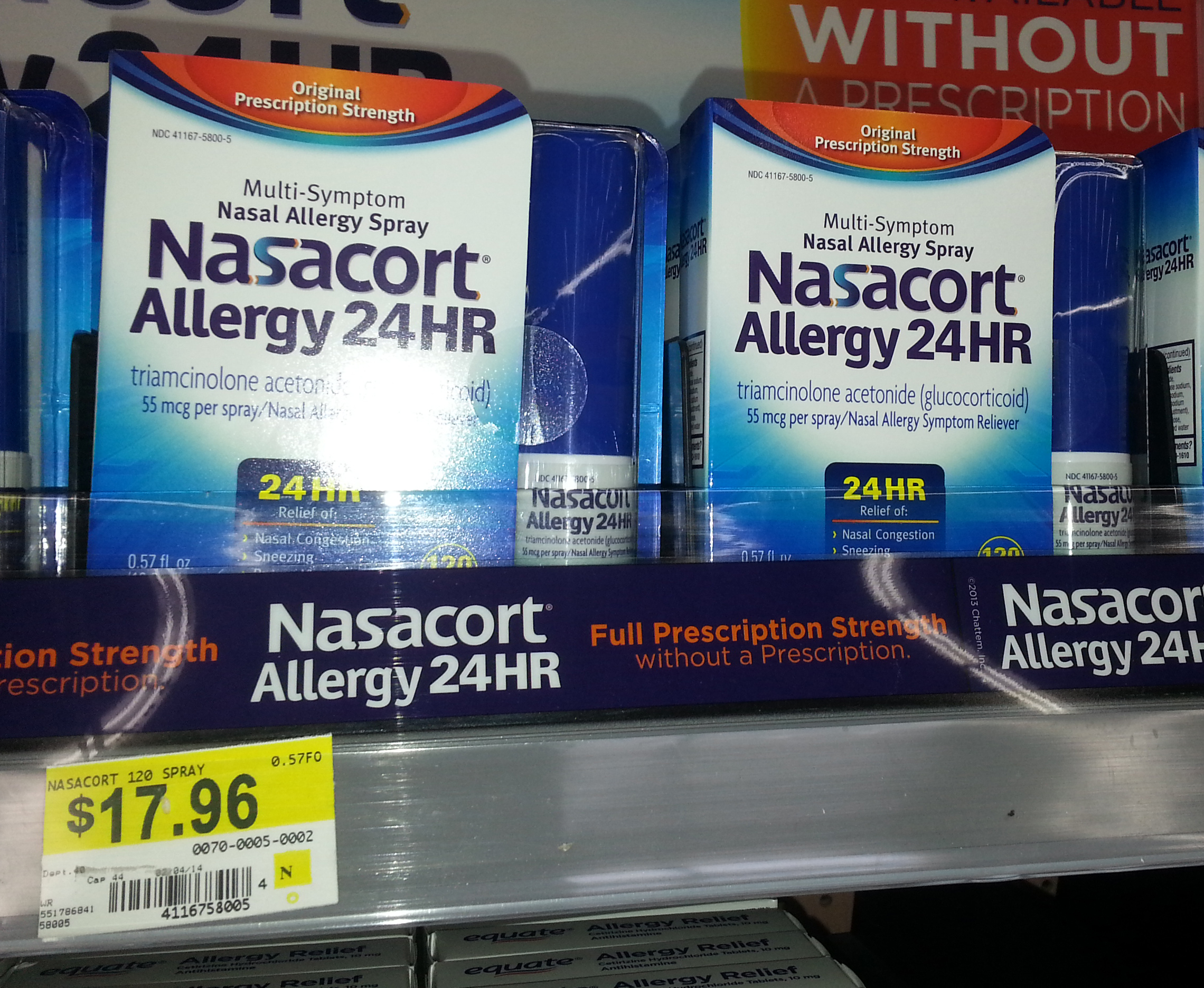 Nasacort Allergy Just $11.96 at Walmart!