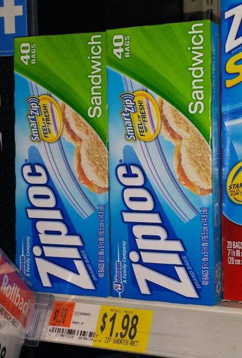 Ziploc Brand Bags Just $1.48 at Walmart!