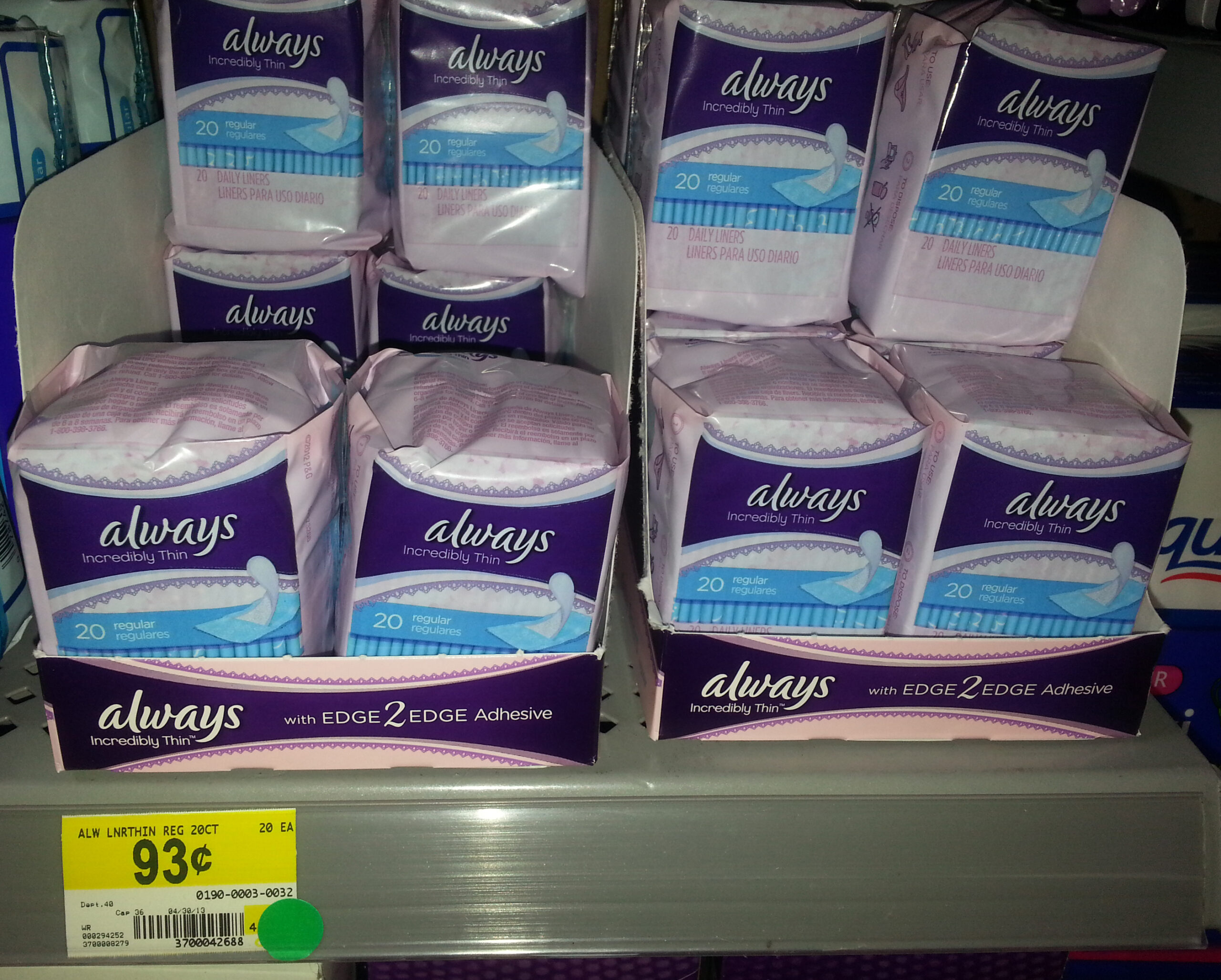 Always Pads Just $.43 at Walmart!