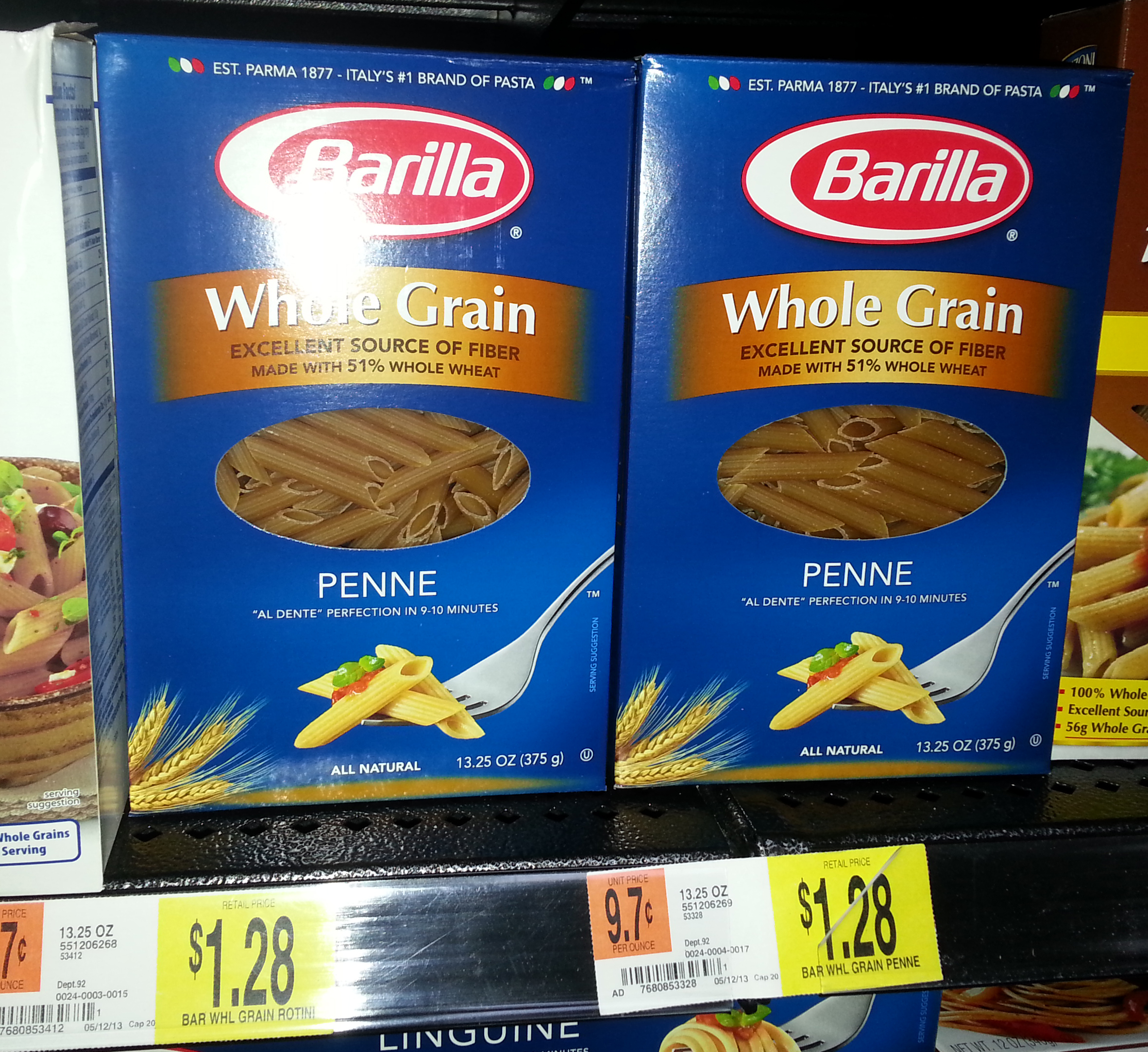 Barilla Whole Grain Pasta Just $.91 at Walmart!