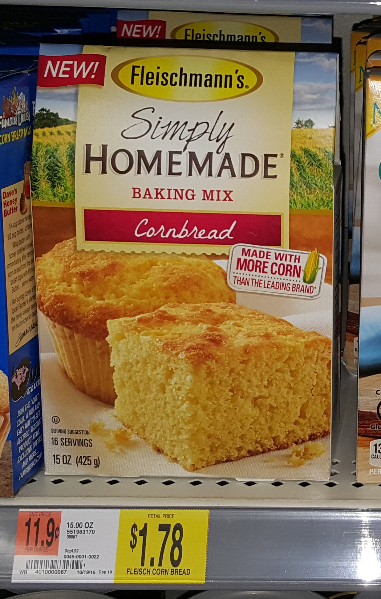Fleischmann's Simply Homemade Cornbread Just $1.28 at Walmart!