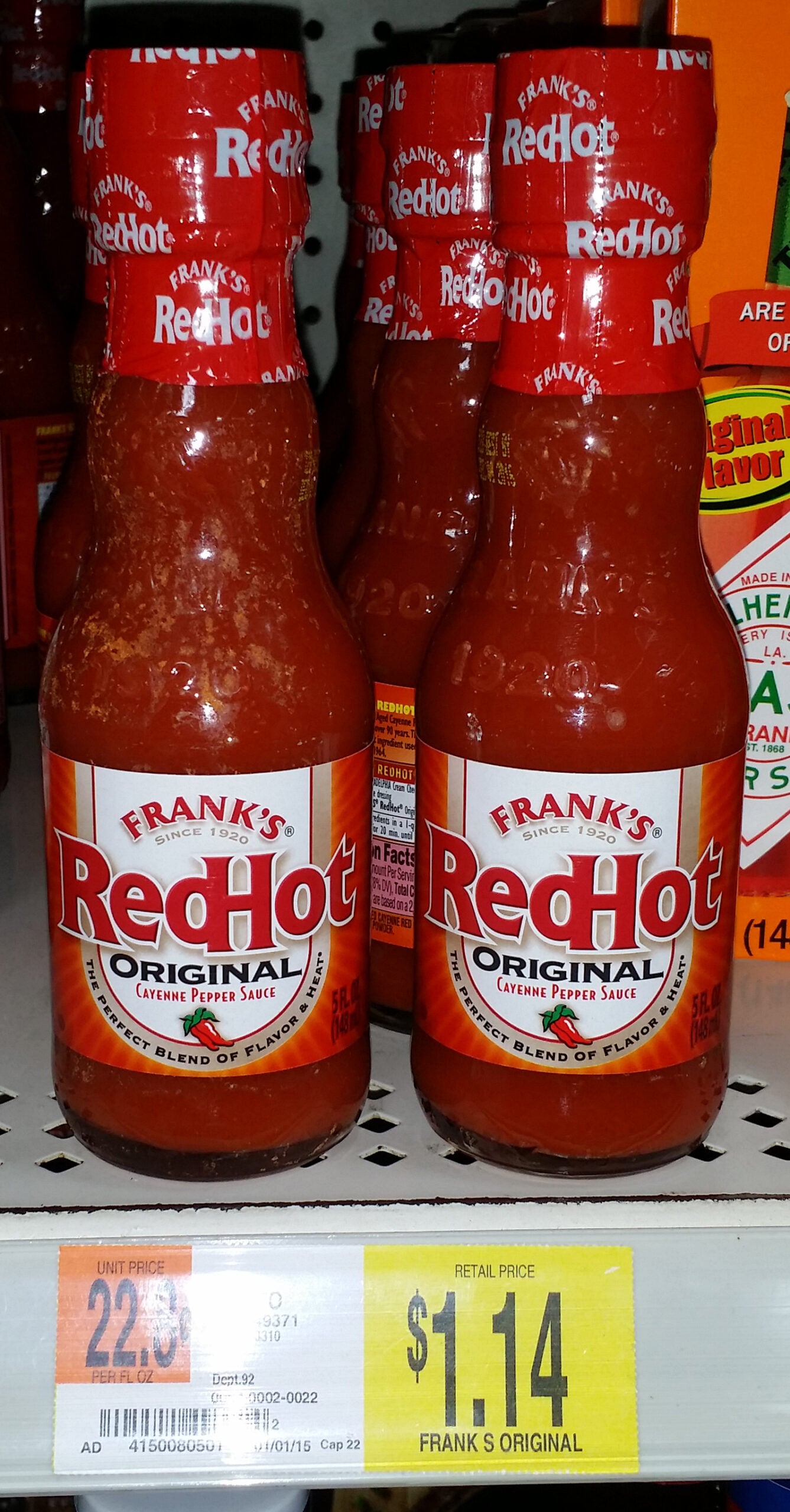 Frank's RedHot Sauce Just $.84 at Walmart!