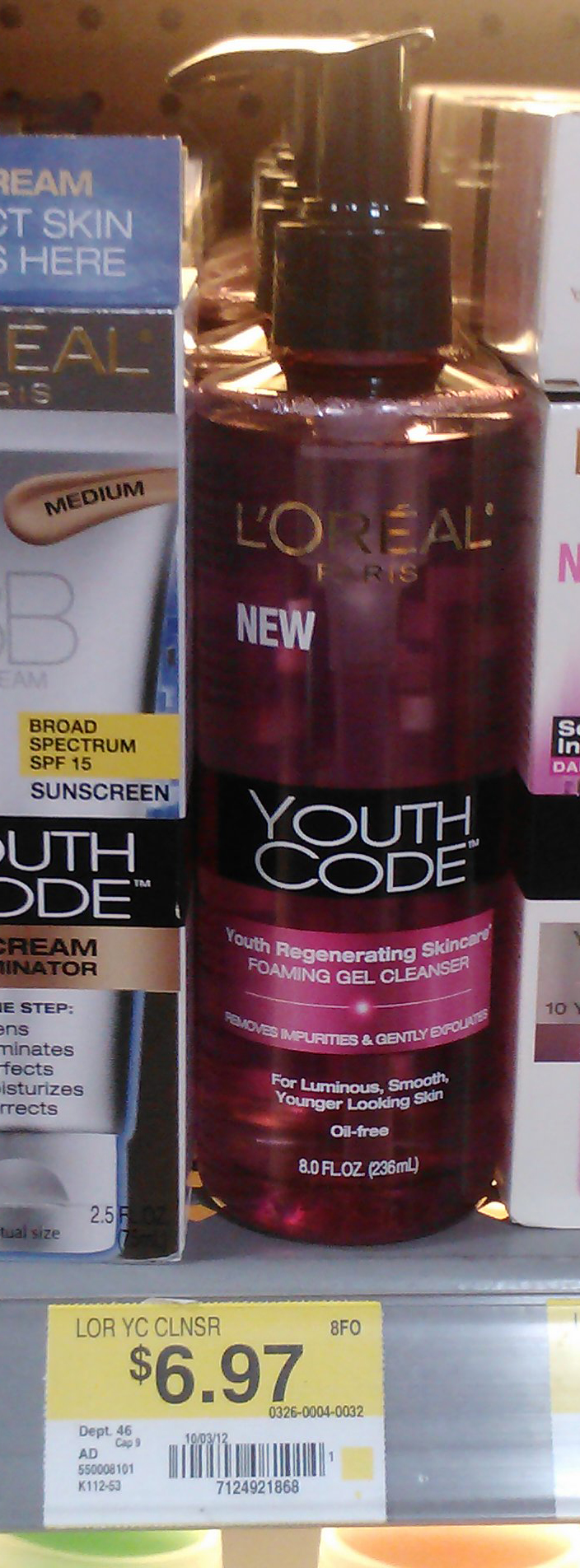 L’Oreal Paris Youth Code Foaming Gel Cleanser Just $3.97 at Walmart!