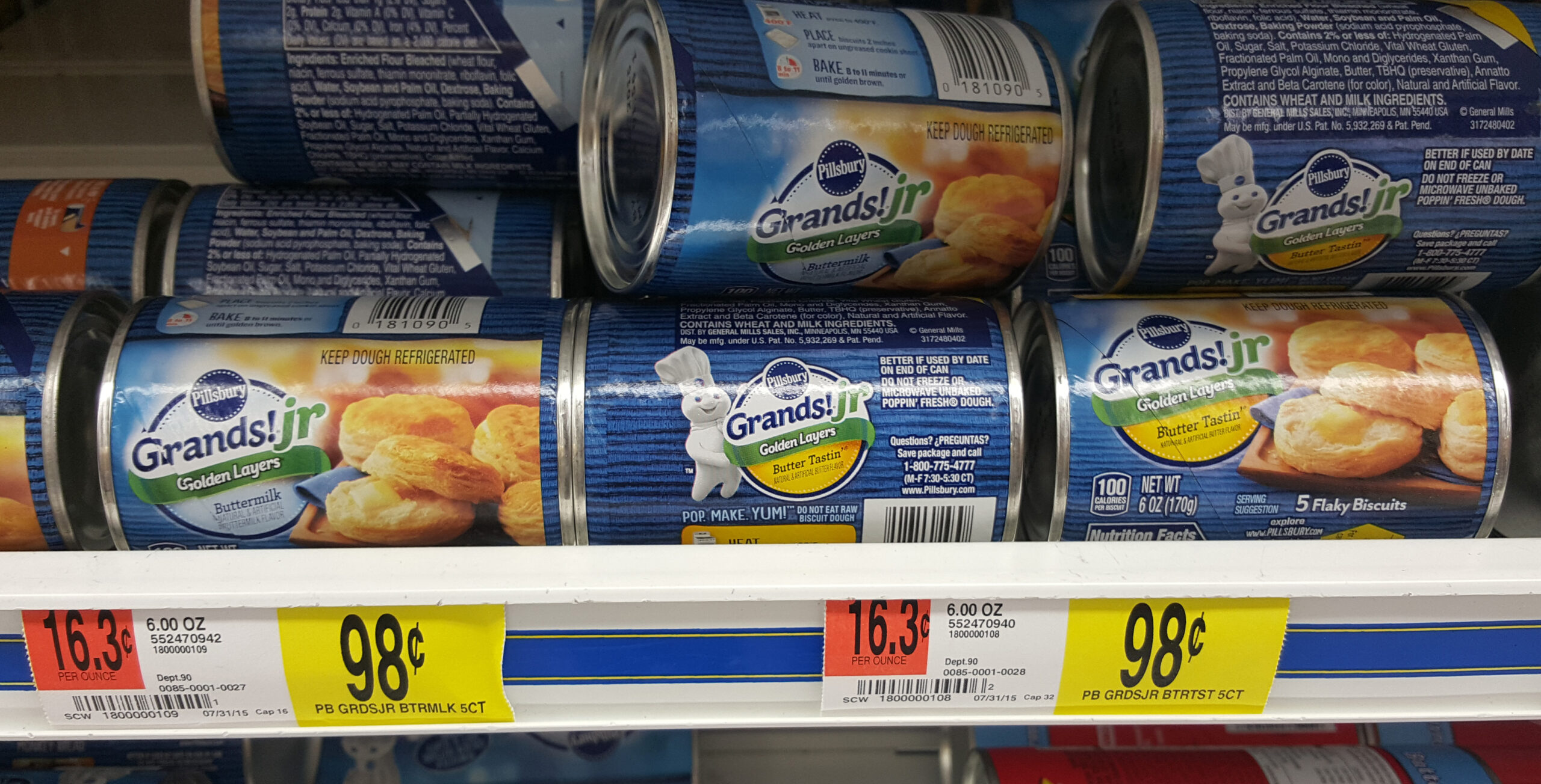 Pillsbury Grands Jr. Just $.65 at Walmart!
