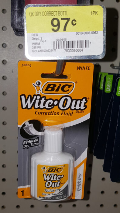 FREE BiC Wite Out at Walmart!