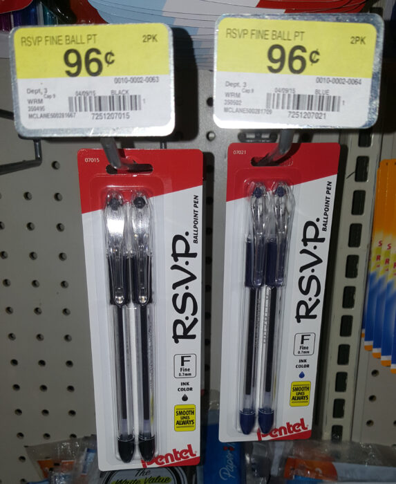 FREE R.S.V.P. Pen Pack at Walmart!