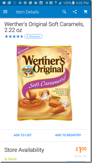 FREE Werther&rsquo;s Originals Caramels at Walmart!