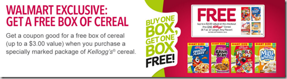 Get a FREE Box of Kellogg’s Cereal Exclusively at Walmart!