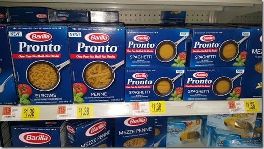 Barilla Pronto Pasta Just $.83 at Walmart!