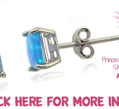 Princess-Cut Blue Opal Stud Earrings Just $10.99! Down From $500! Ships FREE!