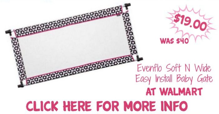 Evenflo Soft N Wide Easy Install Baby Gate Just $19! Down From $40!