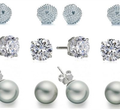Sterling Silver Knot, Ball & CZ Earrings Just $8.99! Down From $150! Ships FREE!